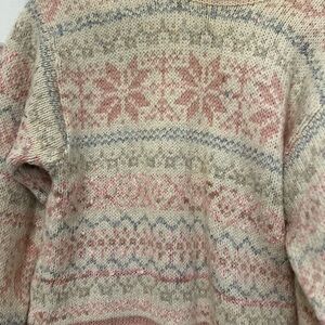 Frenchi Pink and Cream Patterned Sweater